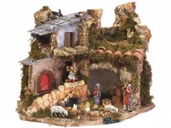 GROTTA IN SUGHERO C/CASA,FUOCO,NATIVITA'
